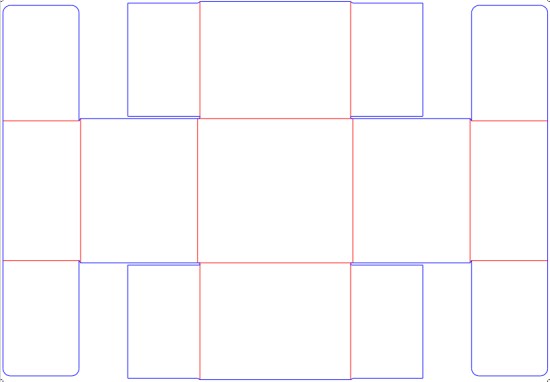 翻盖盒展开图